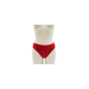 Culotte rouge en dentelle avec nœud en satin 